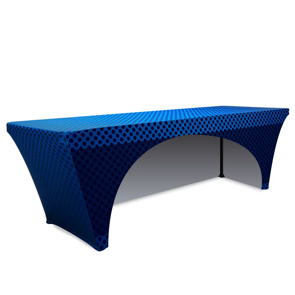 8 ft. Stretch Table Throw 3-sided with Custom Print