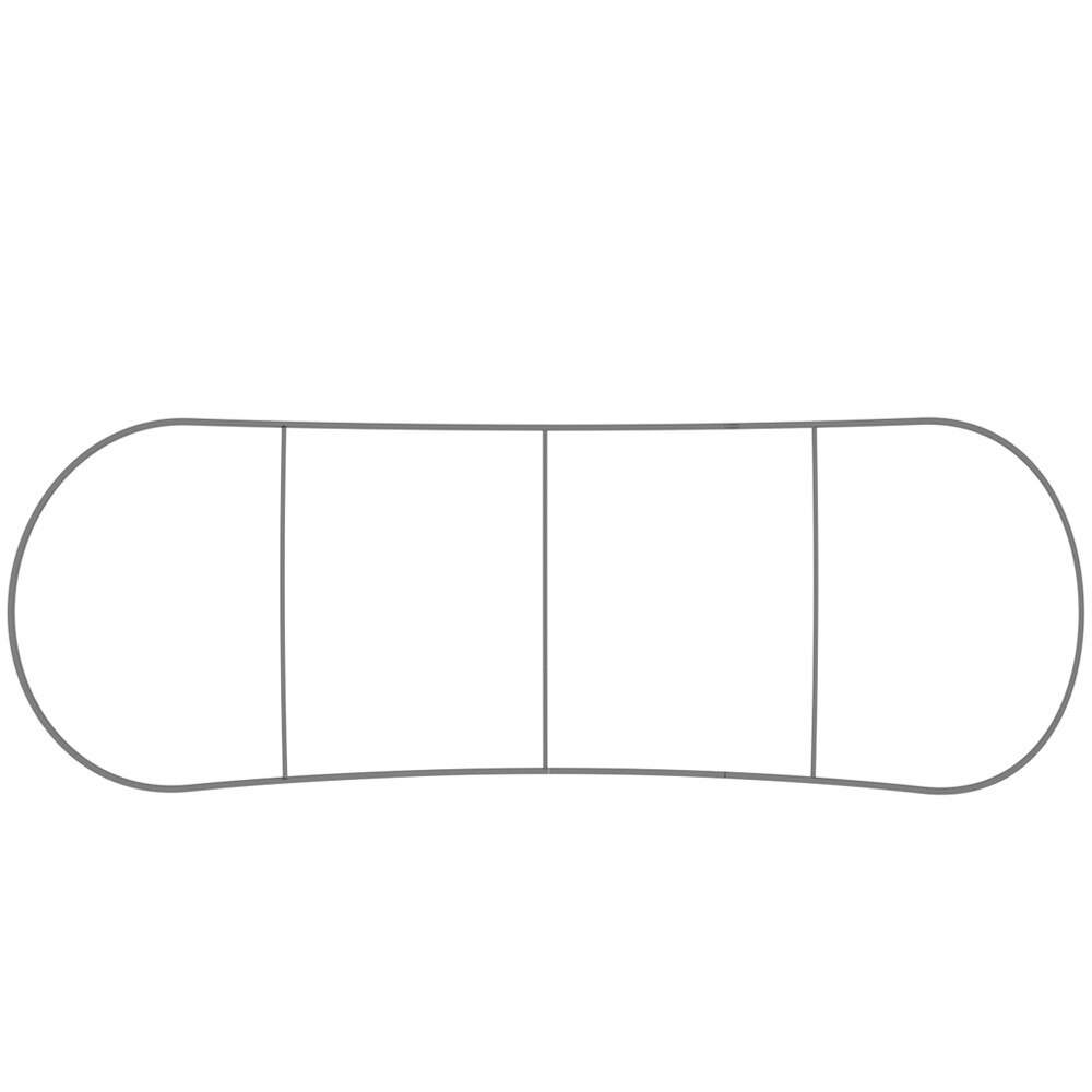 20 ft. EZ Tube® Kicktail (SINGLE-SIDED) White Back Fabric