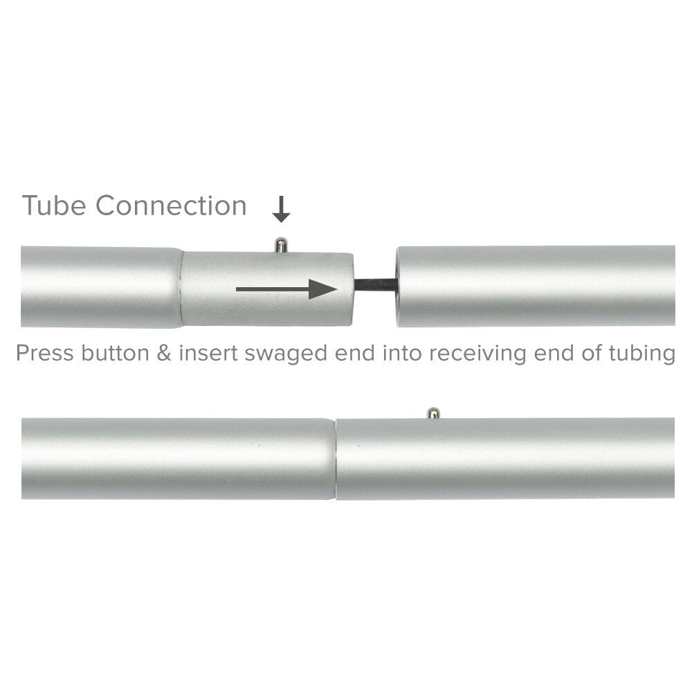 20 ft. EZ Tube® Kicktail (SINGLE-SIDED) White Back Fabric