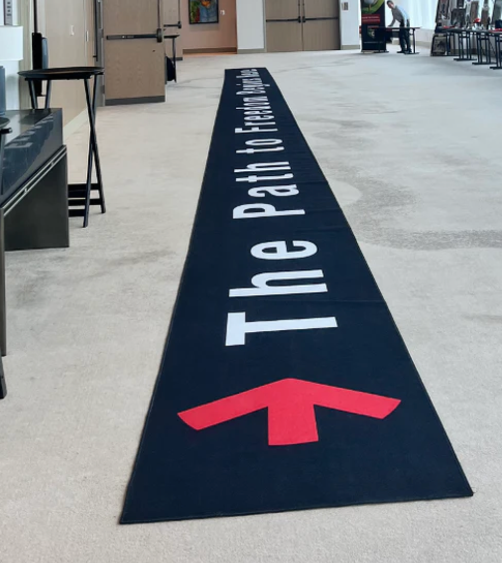Dye Sublimated Custom Printed Rollable Carpet (Pricing Per Square Foot)