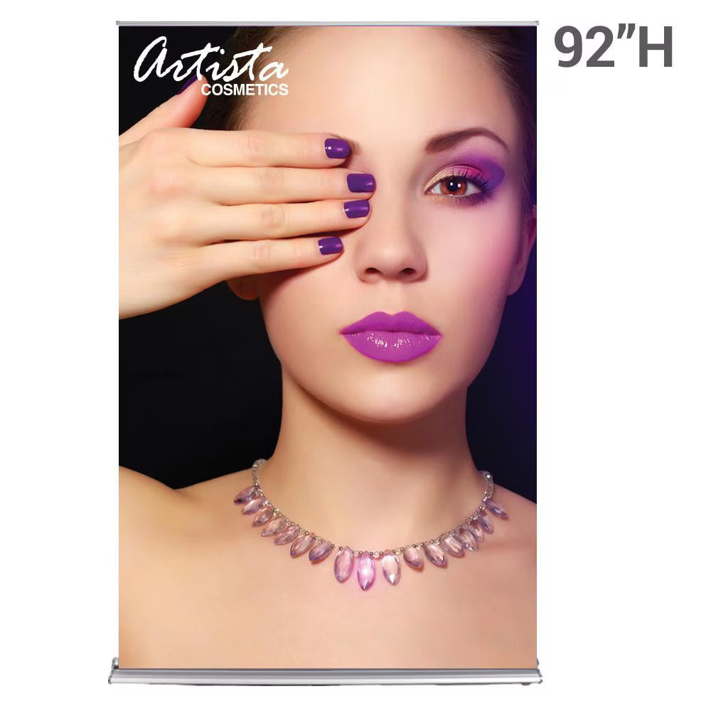 60"W x 92"H SilverStep Retractable Banner Stand (Fabric Print)