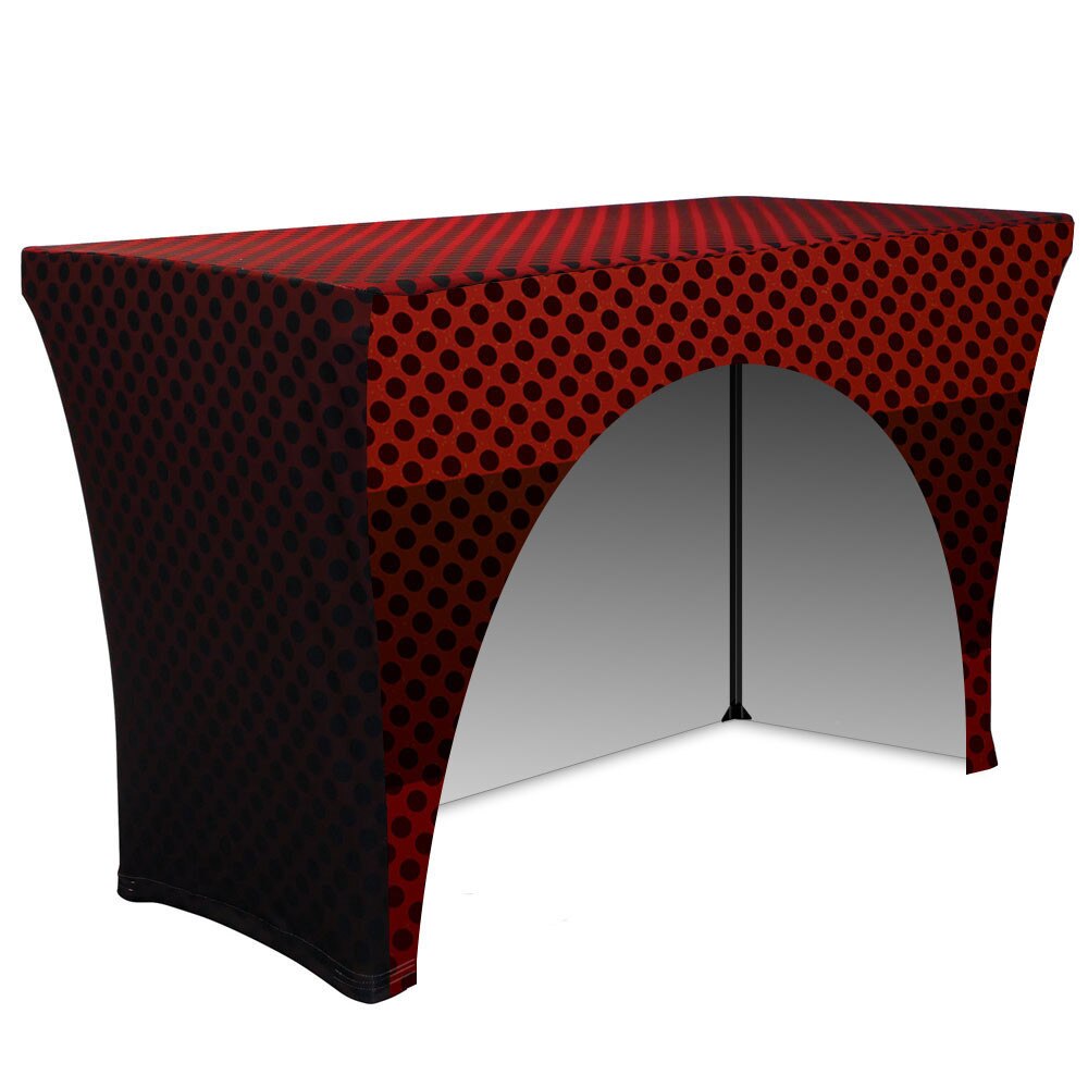 4 ft. 30"D Stretch Table Throw 3-sided with Custom Print